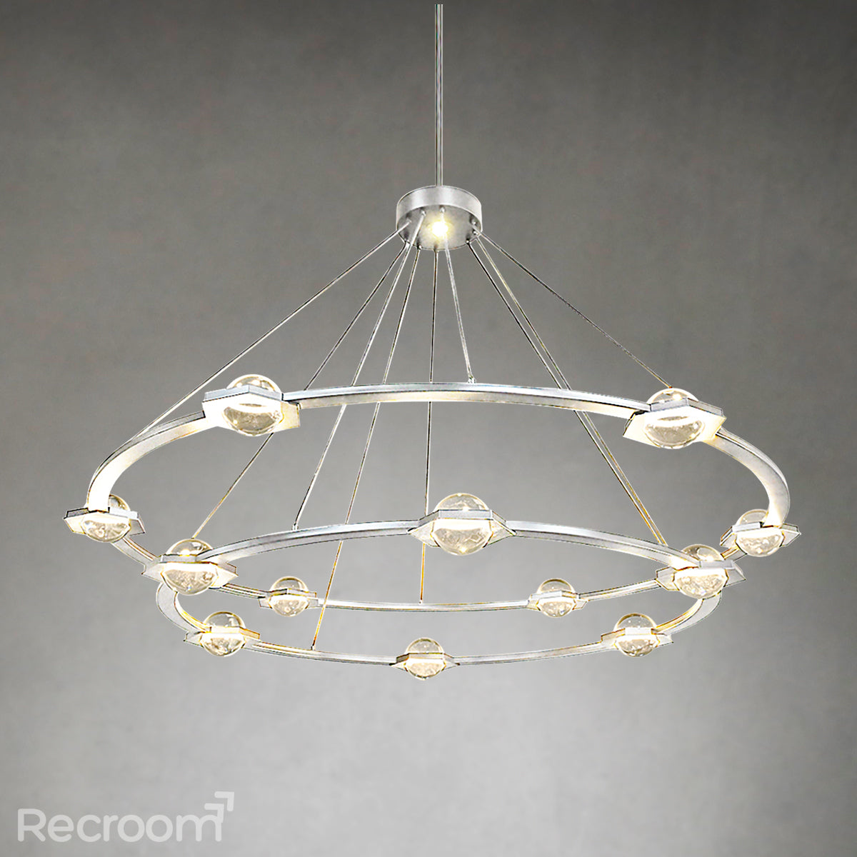 Eclitant Two-Tier Round Chandelier 60"