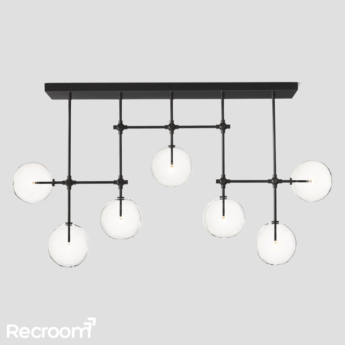 Glass Global Mobile Linear Chandelier 60"