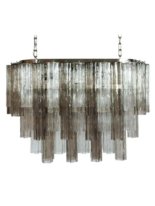 Murano Chandelier – 62 Tubes – Smoked/Transparent