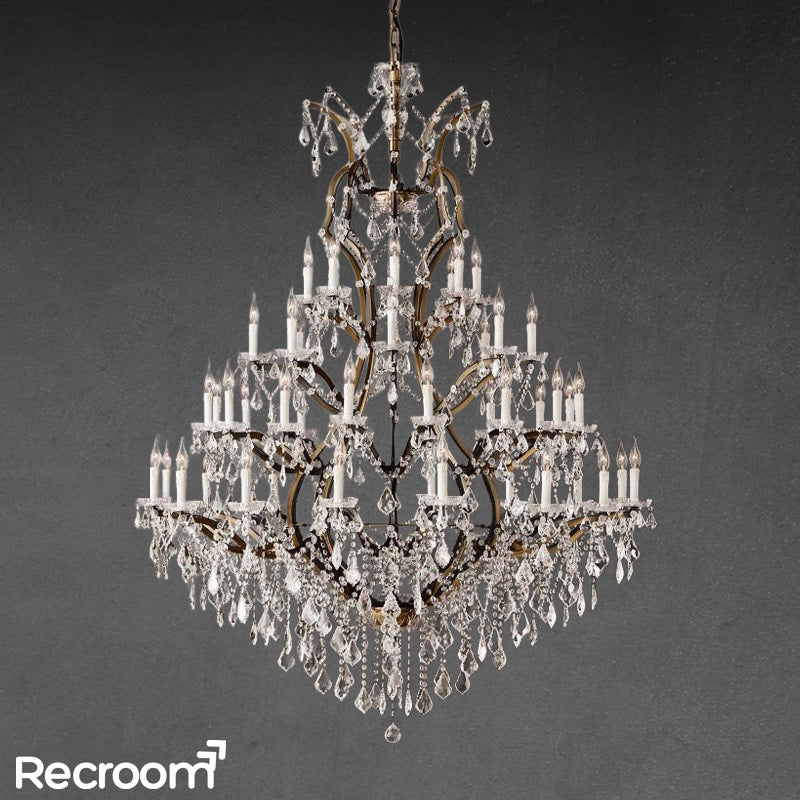 Rococonut Crystal Outdoor Chandelier 60”