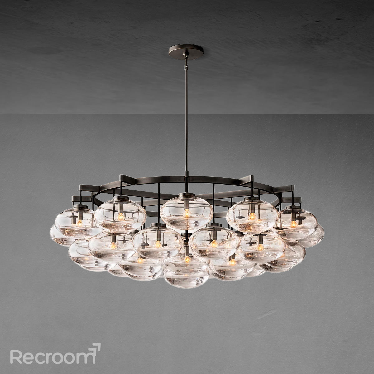 Cabretten Clear Glass Round Chandelier 60"