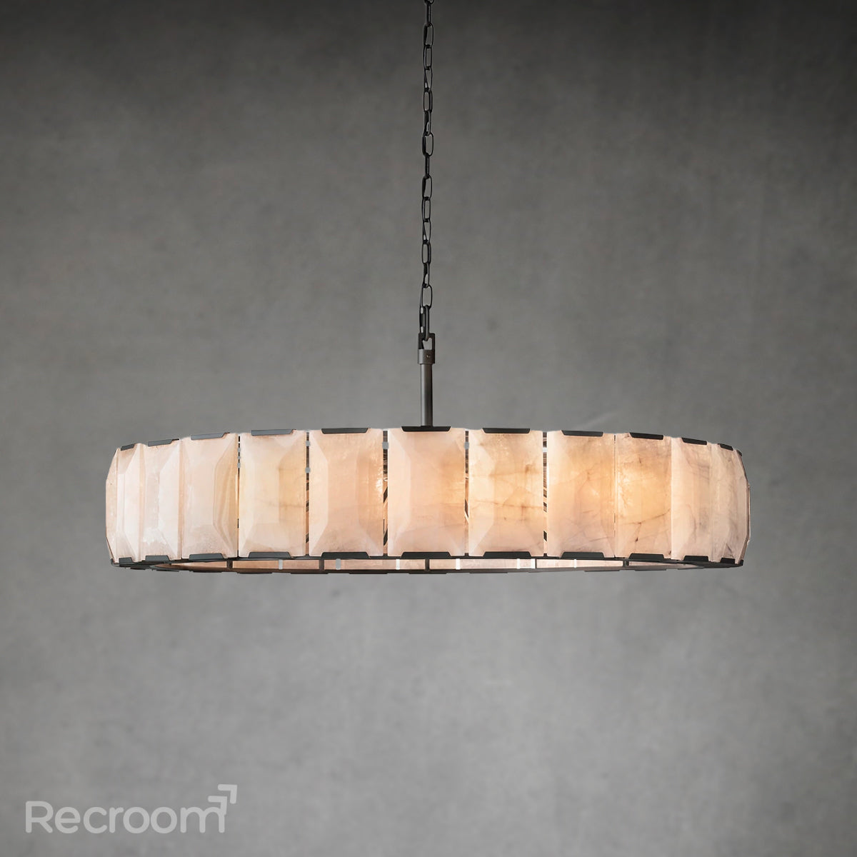 Harllow Calcite Round Chandelier 60"
