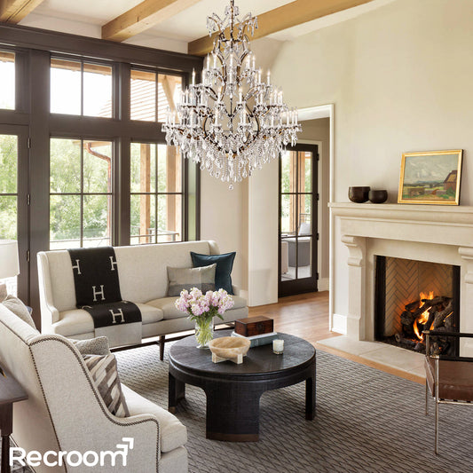 Rococonut Crystal Outdoor Chandelier 60”