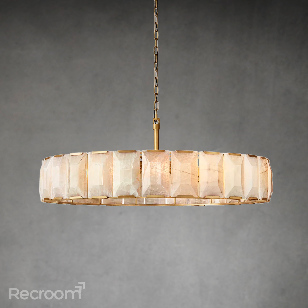 Harllow Calcite Round Chandelier 60"