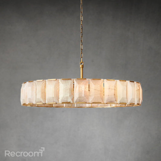 Harllow Calcite Round Chandelier 60"