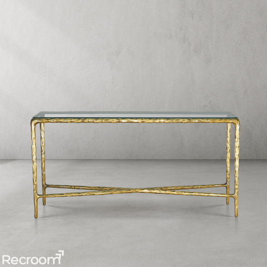 Thaddeo Rectangle Glass Console Table 60" 72"
