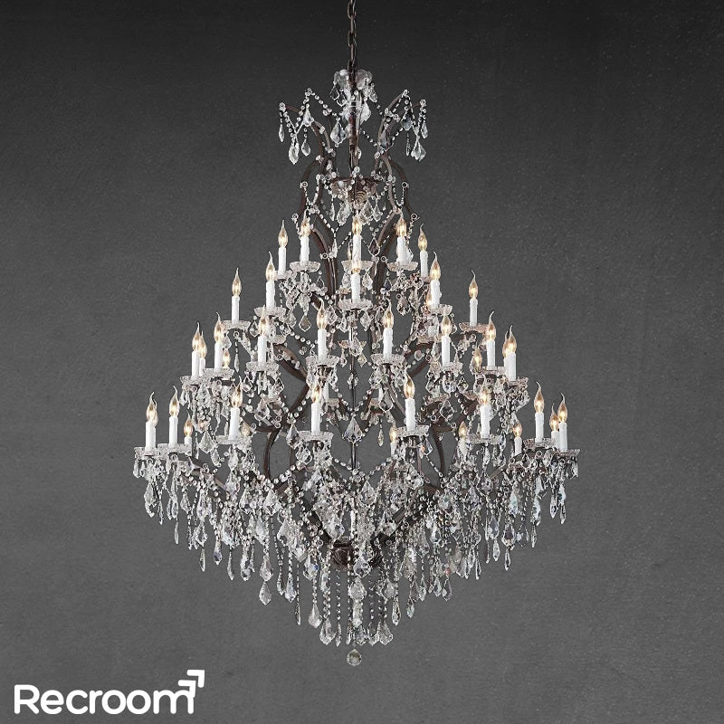 Rococonut Crystal Outdoor Chandelier 60”