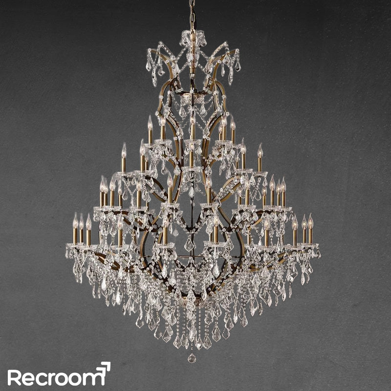 Rococonut Crystal Outdoor Chandelier 60”