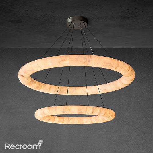Rivager Lisse Two-Tiered Round Chandelier 61"