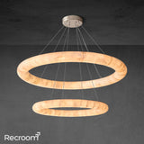 Rivager Lisse Two-Tiered Round Chandelier 61"