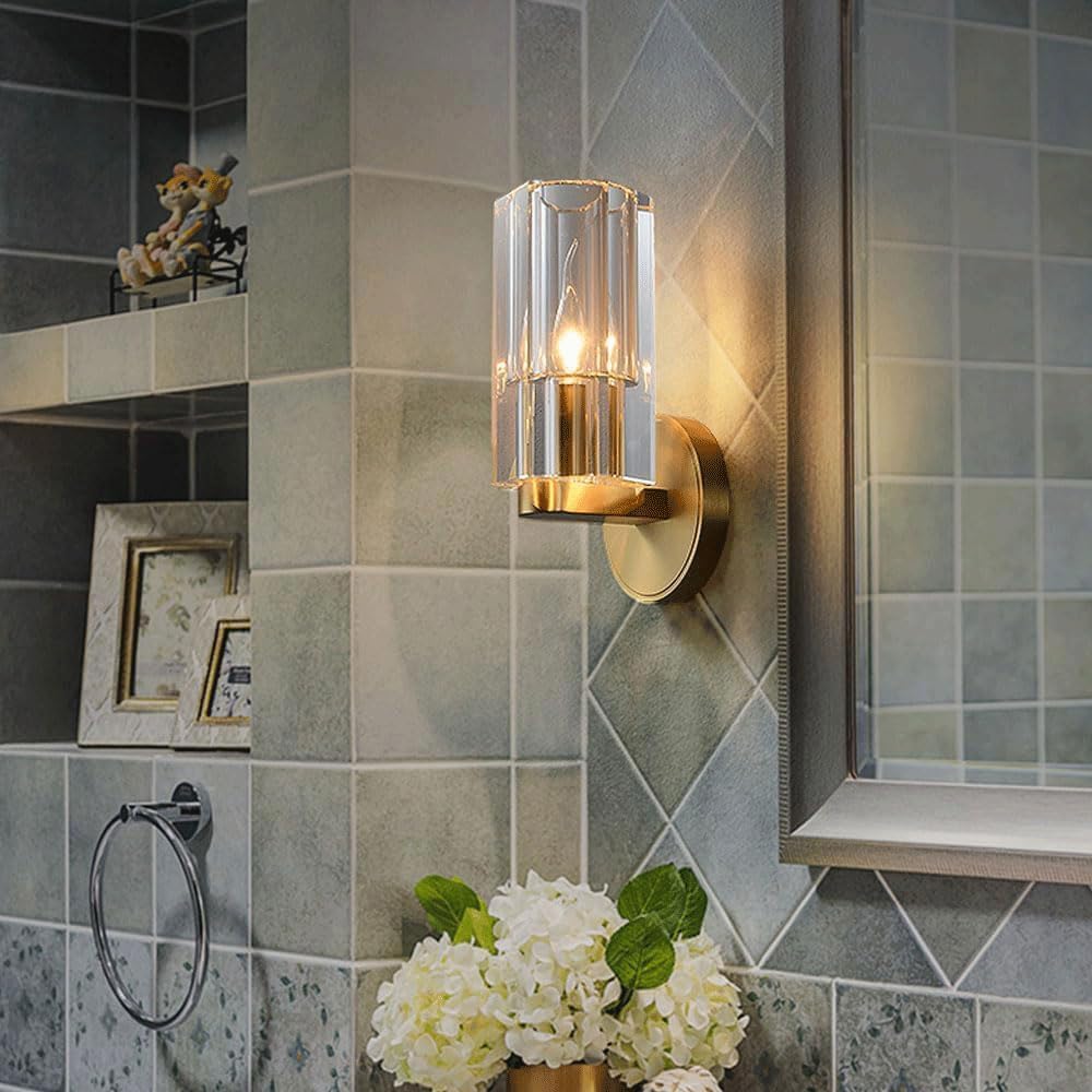 Arcachonest Crystal Wall Sconce 9"H