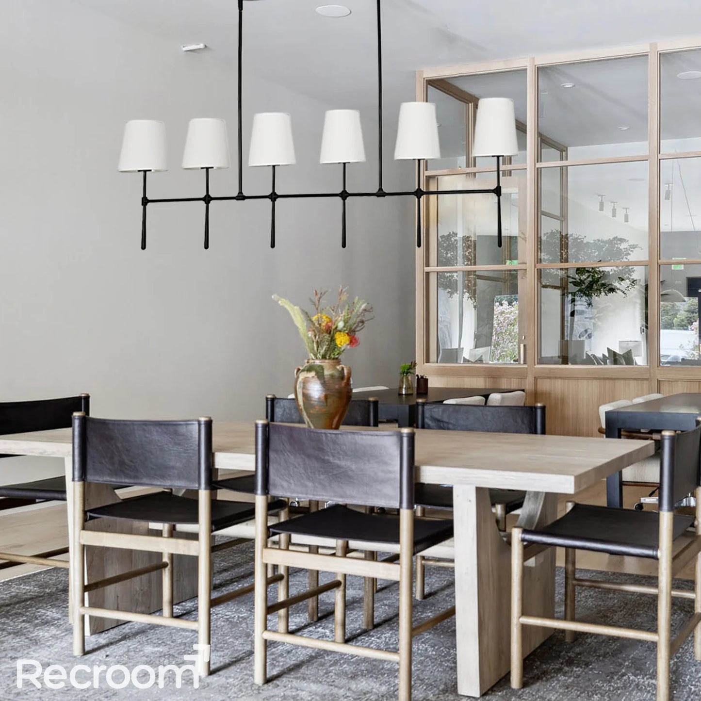 Art Fabric Lamp Shade Rhodes Linear Chandelier