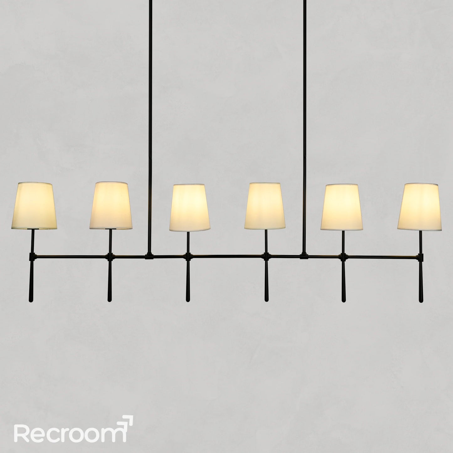 Art Fabric Lamp Shade Rhodes Linear Chandelier