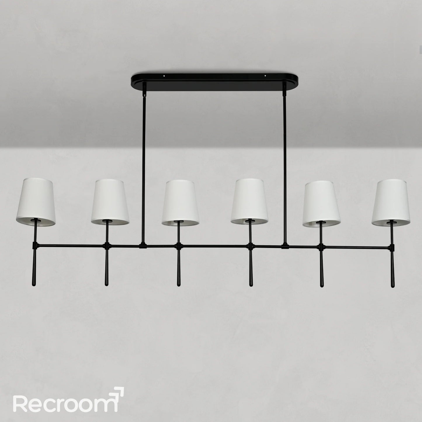 Art Fabric Lamp Shade Rhodes Linear Chandelier