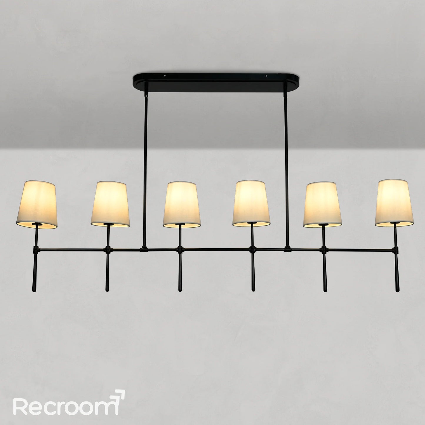 Art Fabric Lamp Shade Rhodes Linear Chandelier