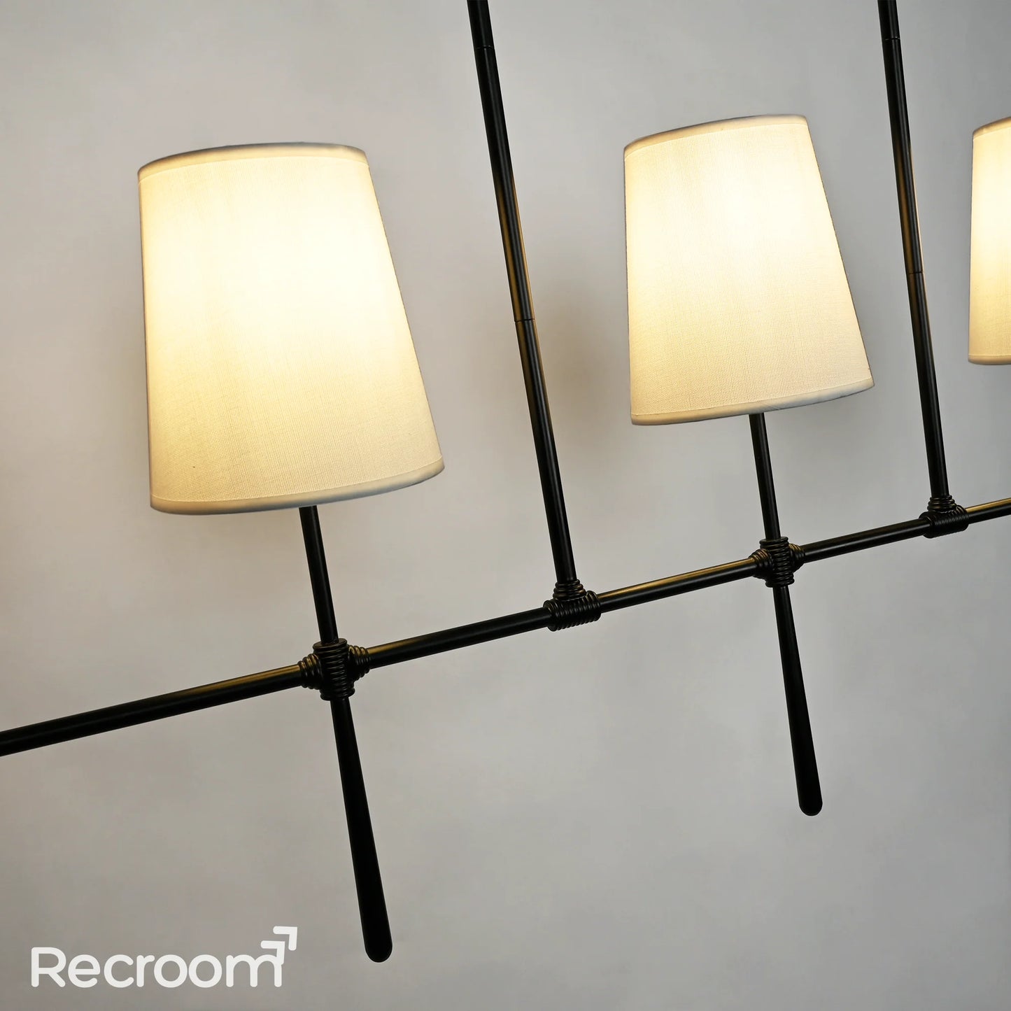 Art Fabric Lamp Shade Rhodes Linear Chandelier