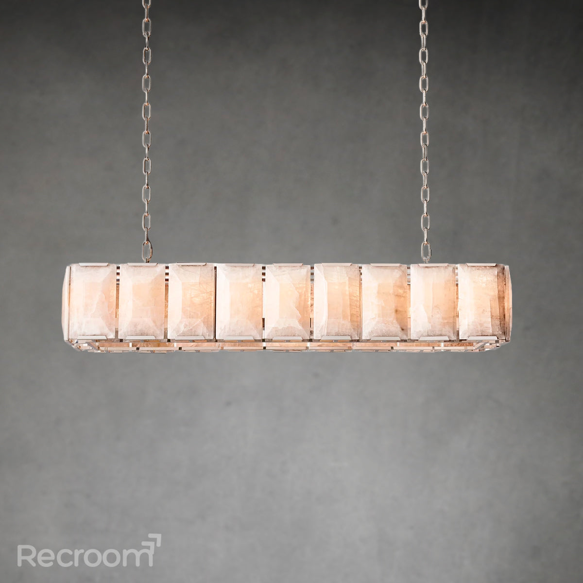 Harllow Calcite Rectangular Chandelier 62"