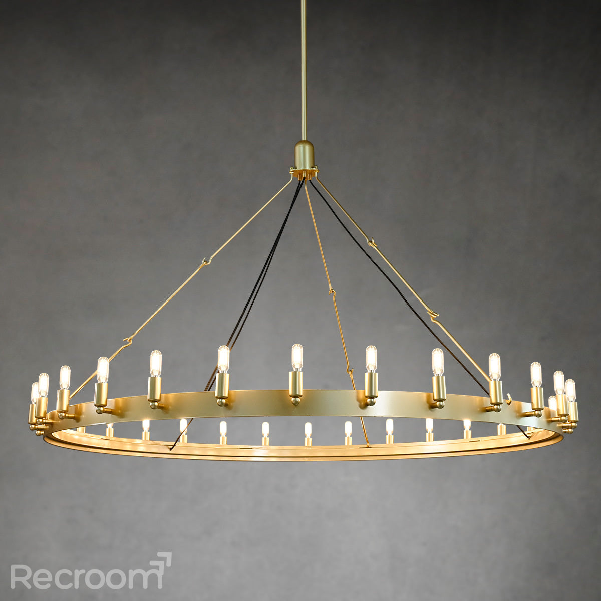 Caminon Vintage Filament Round Chandelier 63"