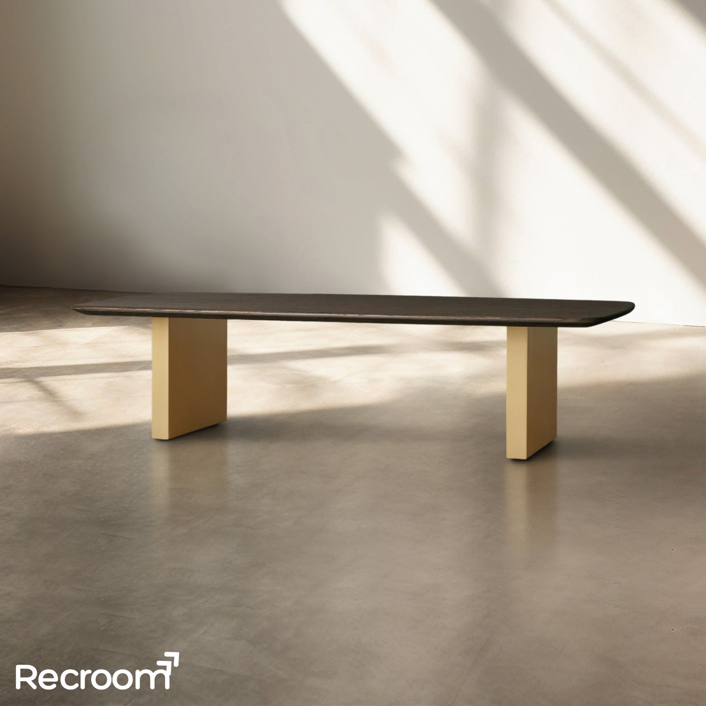 San Germani Wood Coffee Table with Clement Base