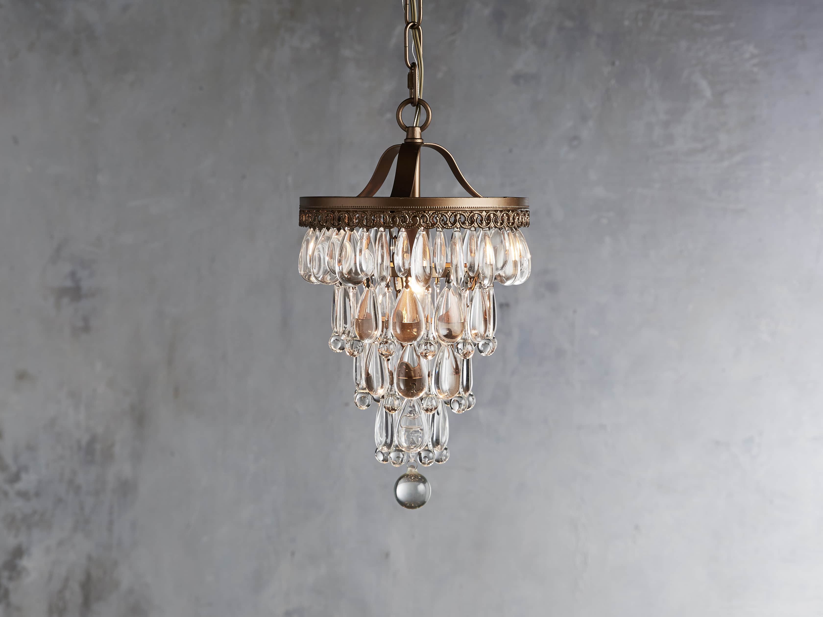 Anabella Crystal Pendant 9''D