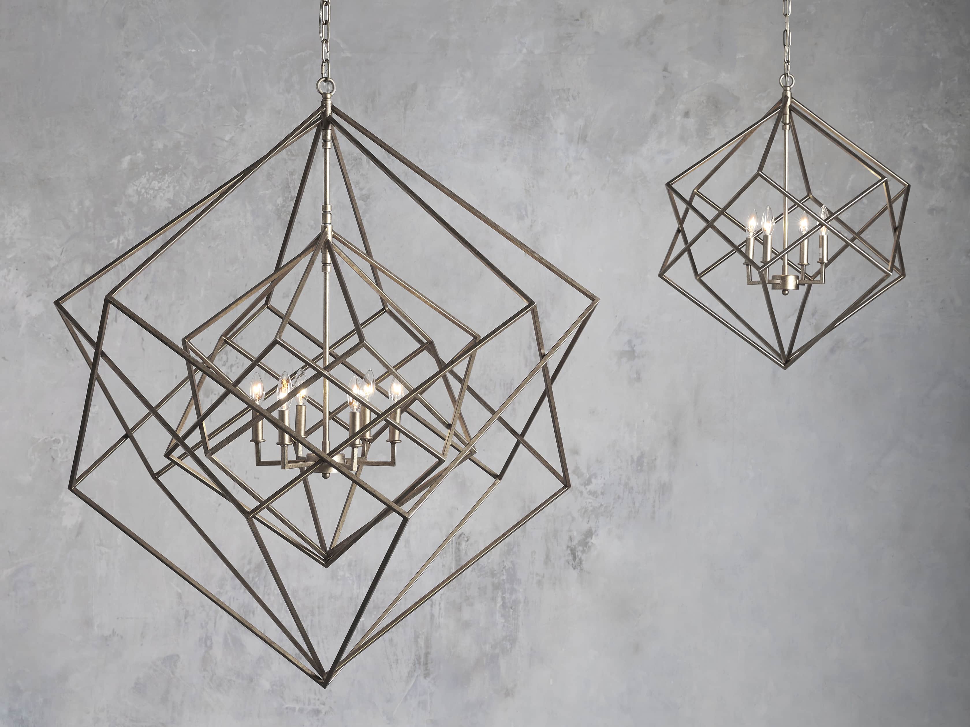 Geode 30" Chandelier in Silver