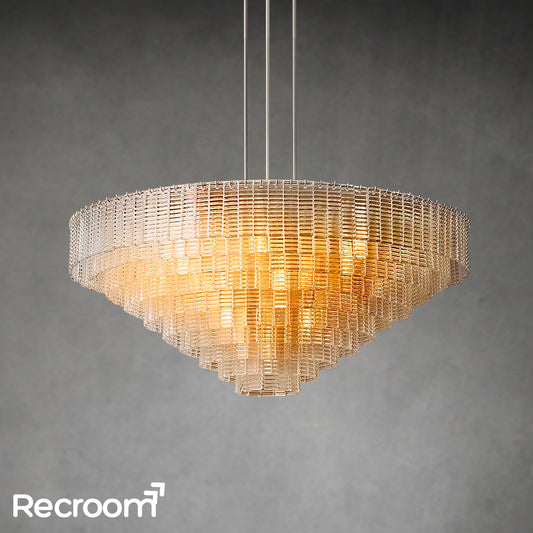 Sirena Clear Glass Round Chandelier 65"