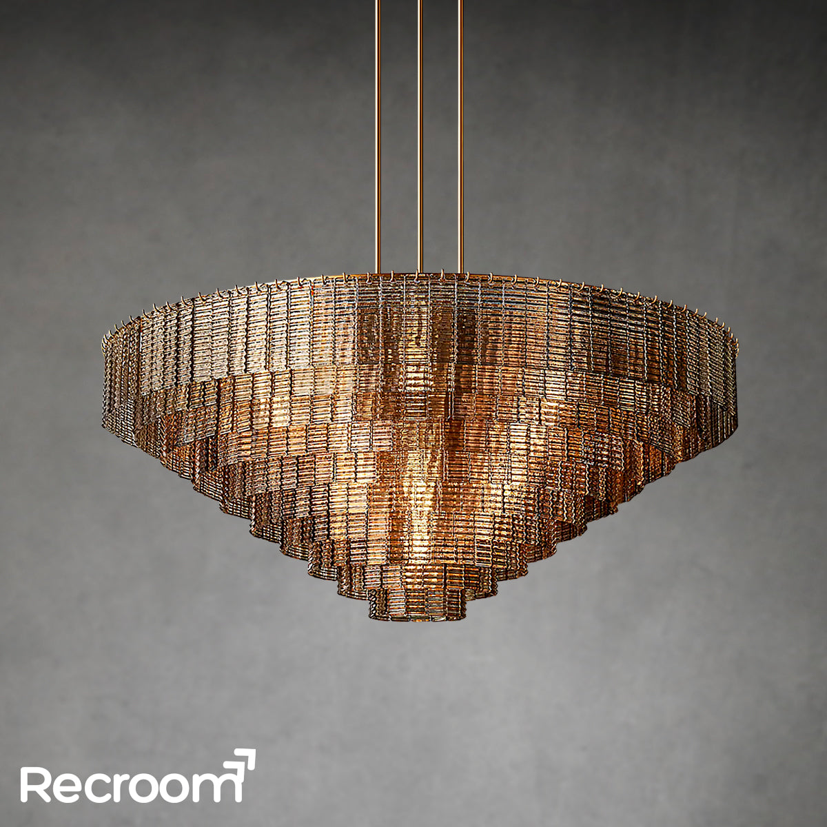 Sirena Clear Glass Round Chandelier 65"