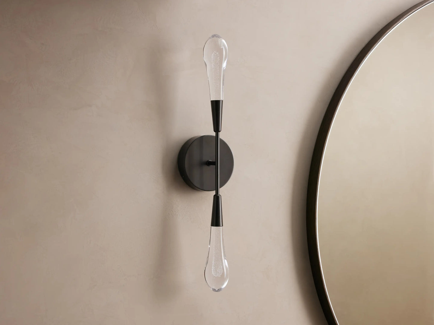 Solitaire Crystal Double Wall Sconce