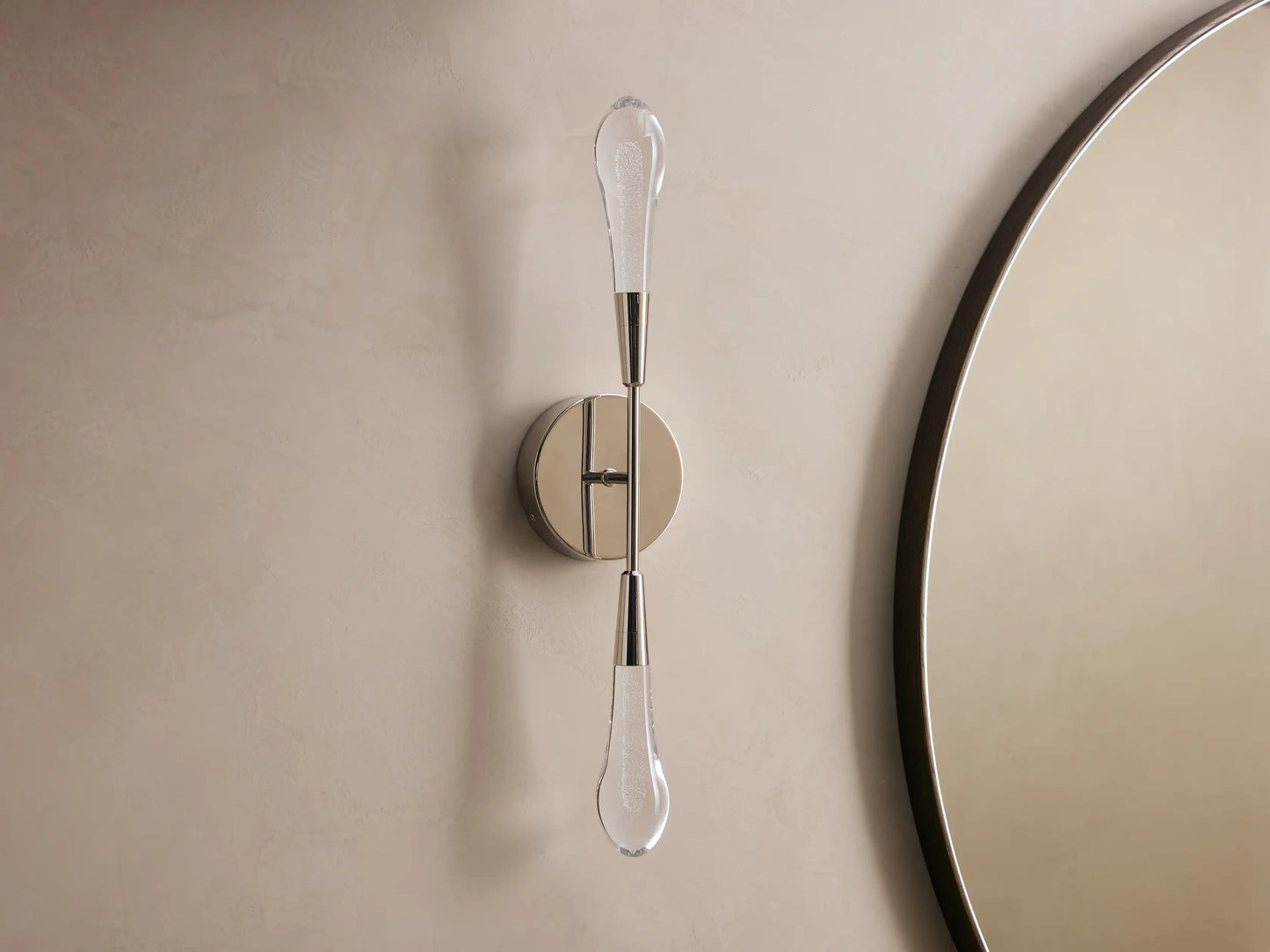 Solitaire Crystal Double Wall Sconce