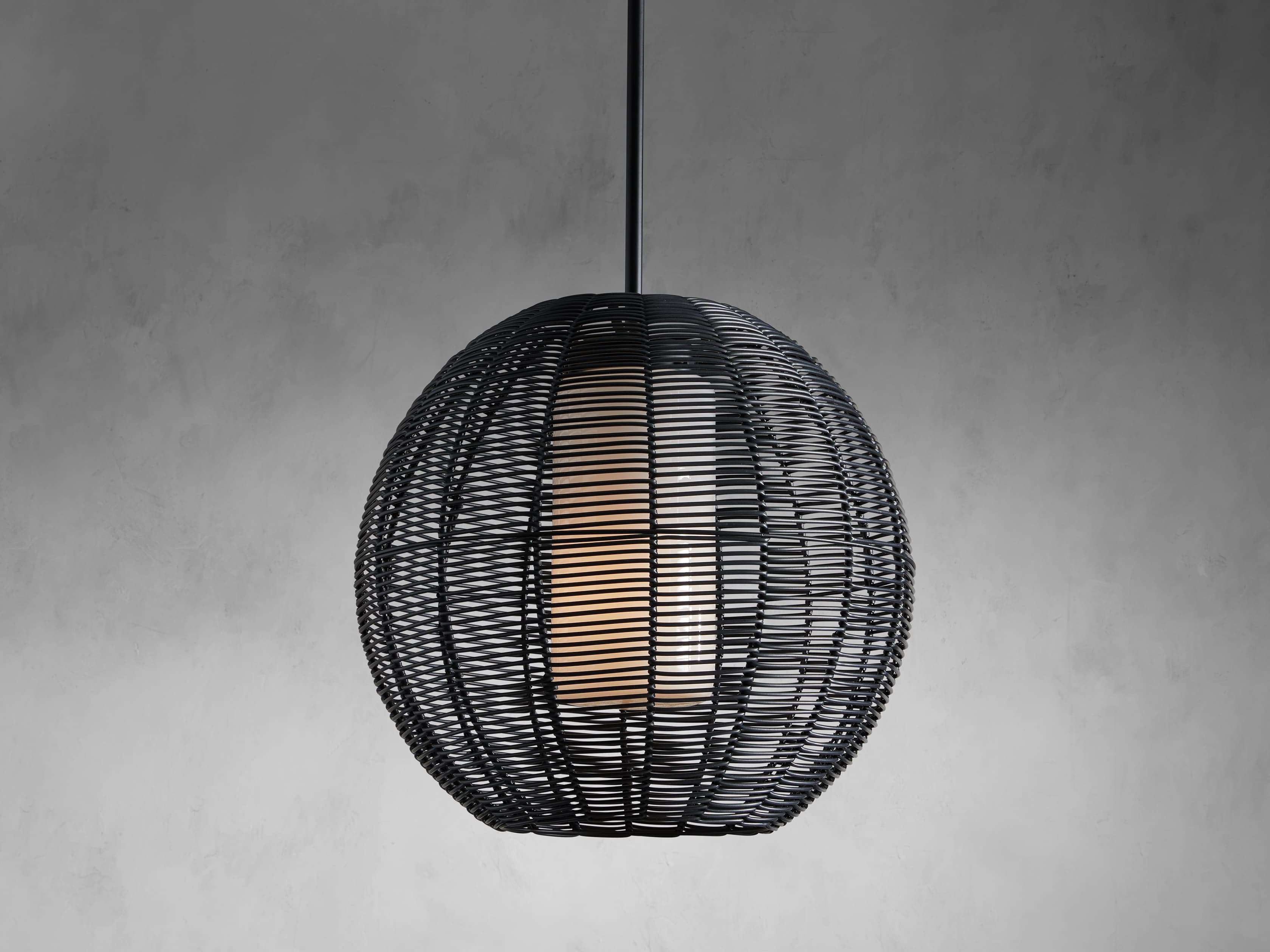 Cohen Globe Wicker Outdoor Pendant 20''D