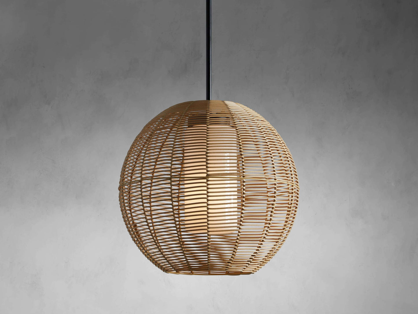 Cohen Globe Wicker Outdoor Pendant 20''D