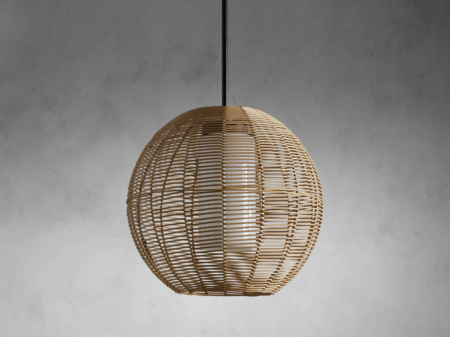 Cohen Globe Wicker Outdoor Pendant 20''D
