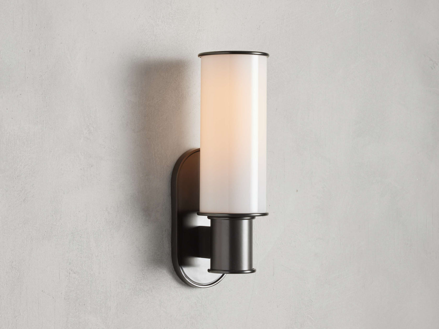Harlin Bronze Wall Sconce in Milk