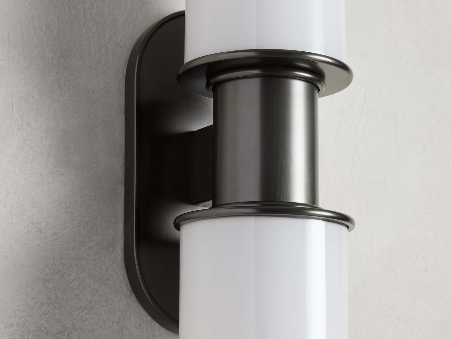 Harlin 2-Light Bronze Wall Sconce in Milk