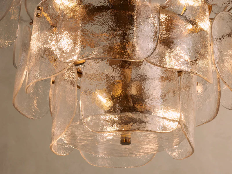 Blaire Round Glass Chandelier 32''D - CLEAR