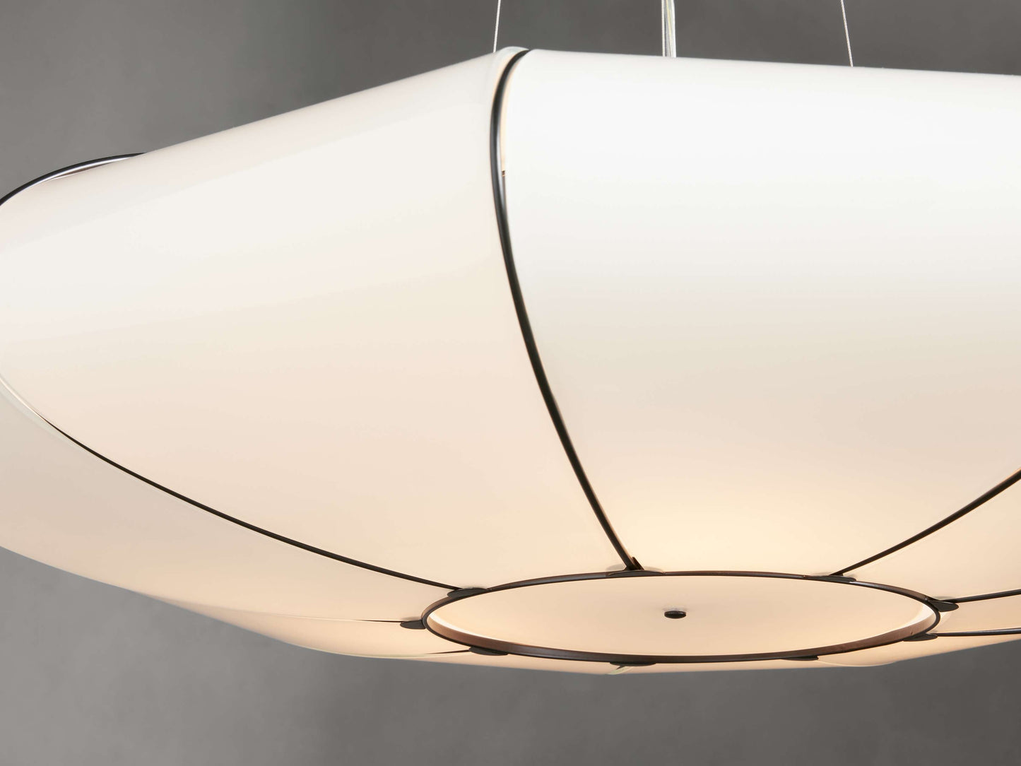 Nuvola White Milk Glass Chandelier 30''D