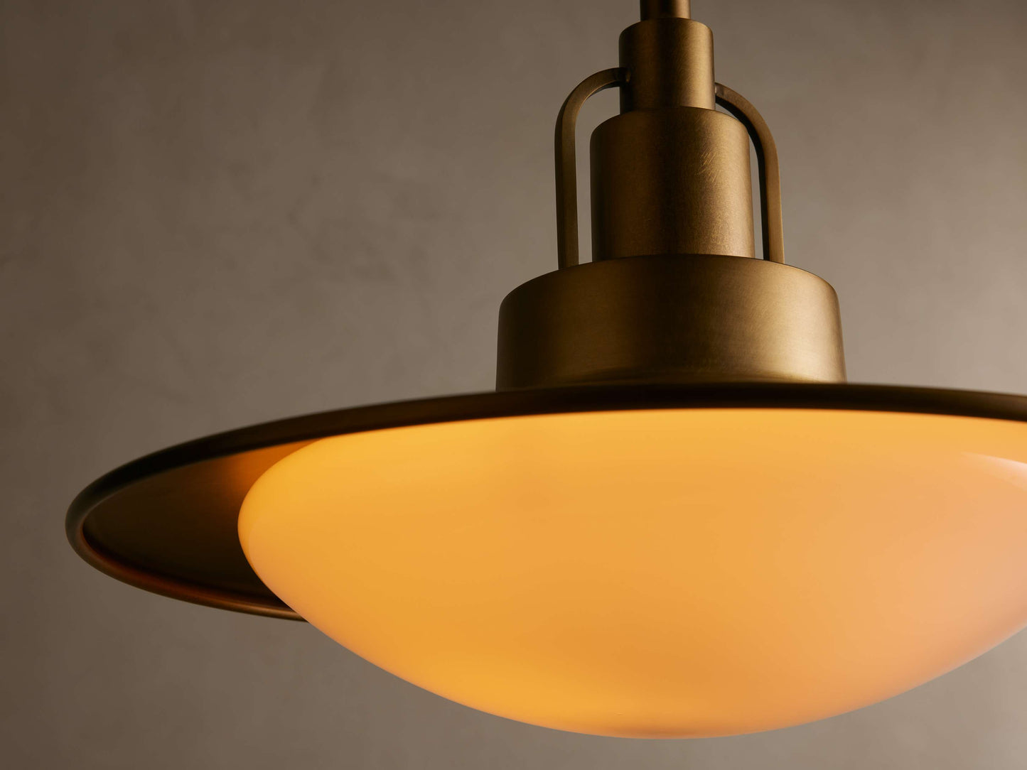 Argent Opal Glass Dome Pendant 14'' 24''D