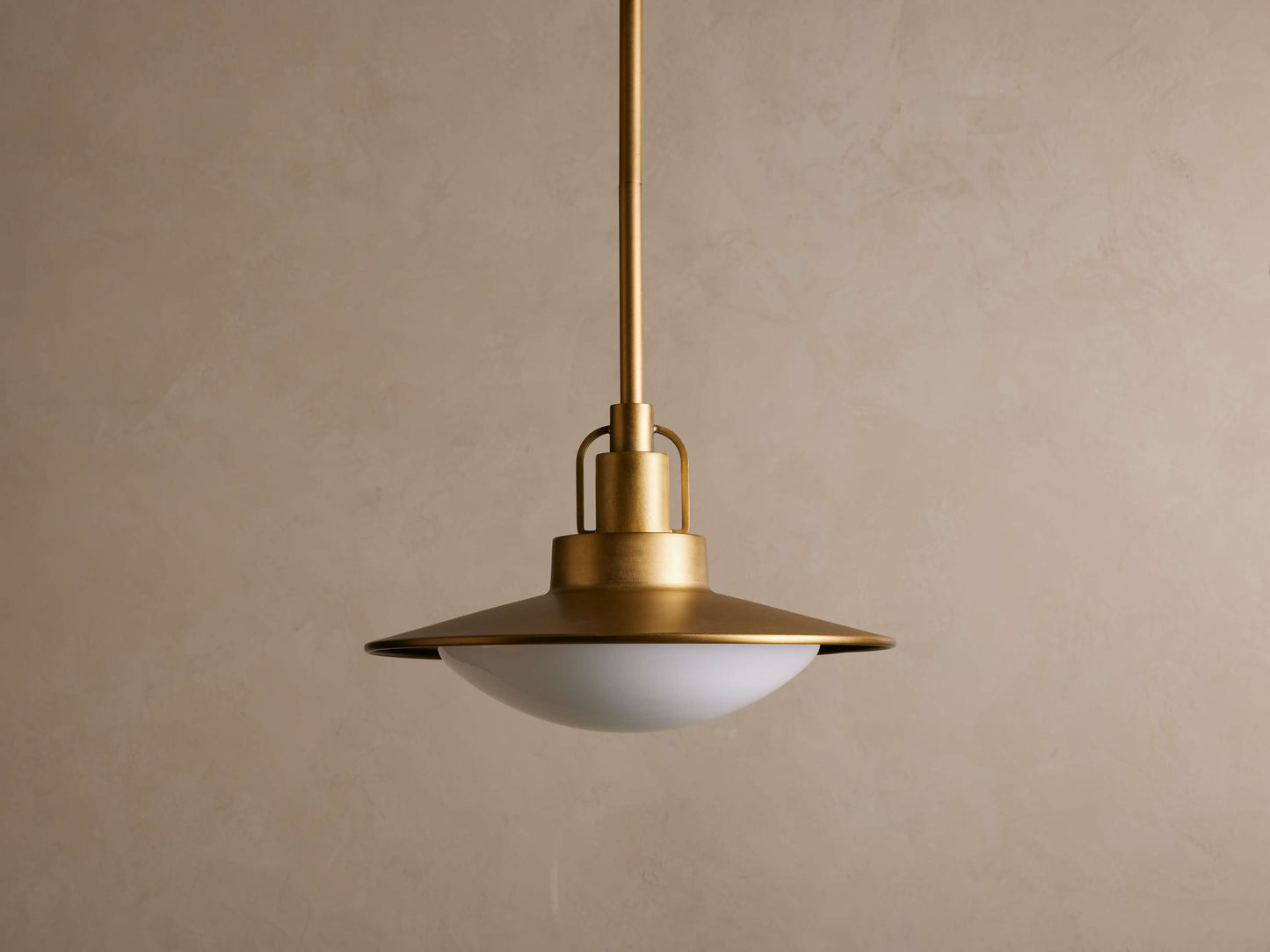 Argent Opal Glass Dome Pendant 14'' 24''D