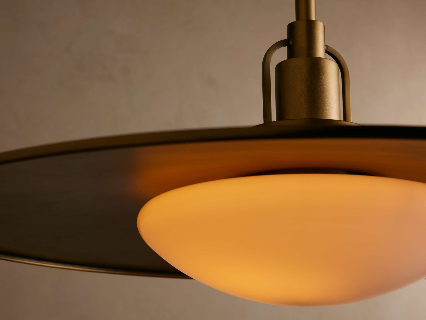 Argent Opal Glass Dome Pendant 14'' 24''D