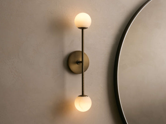 Girouette Alabaster Double Sconce