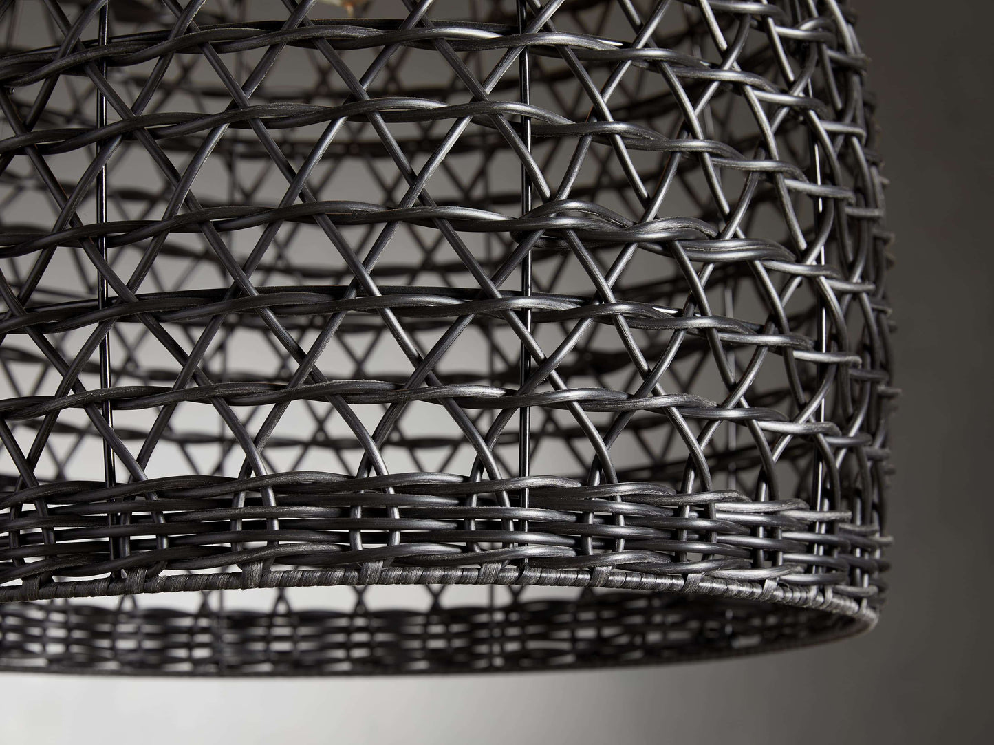 Braemar Wicker Outdoor Black Pendant