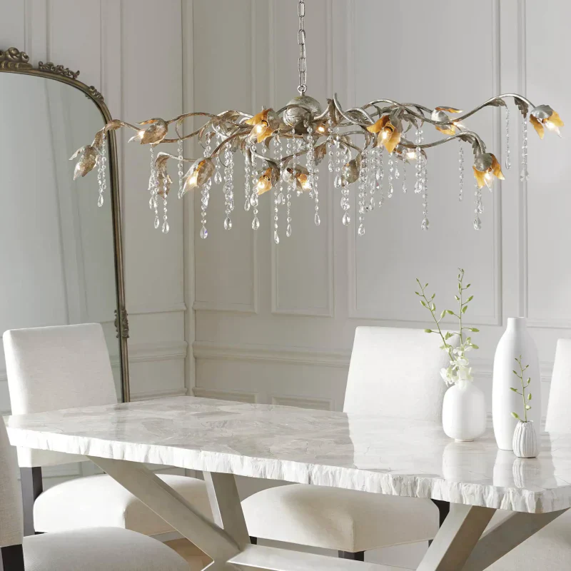 Viticcio Rectangular Chandelier in Silver