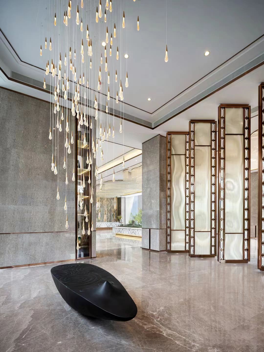 Solitaire Crystal Linear Chandelier 37" 50" 60'' 70" 87" 120''W