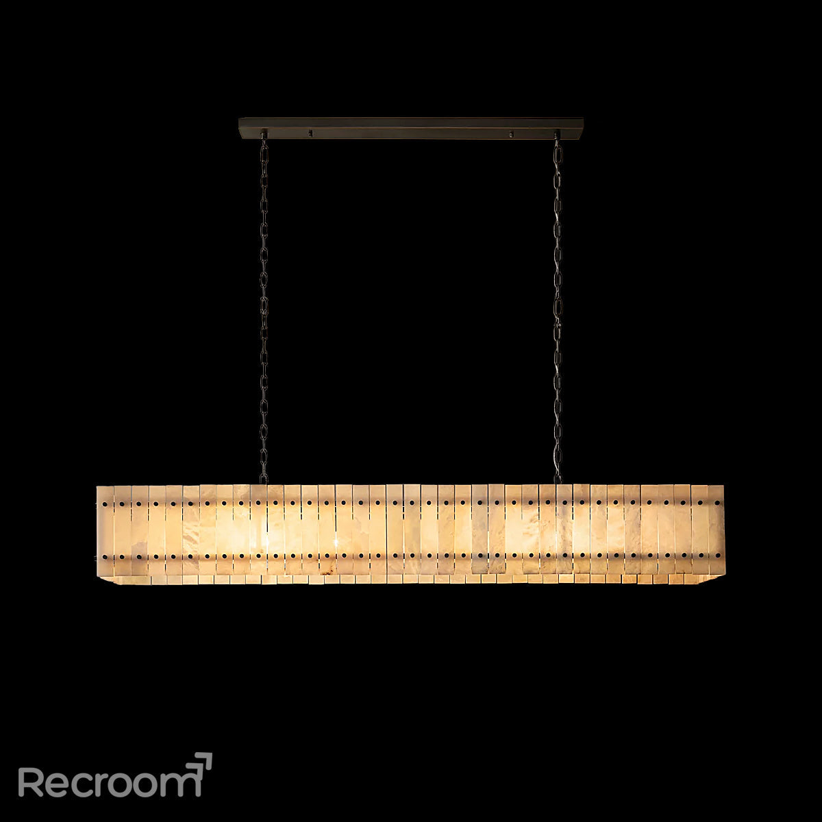 San Marconer Alabaster Linear Chandelier 72''
