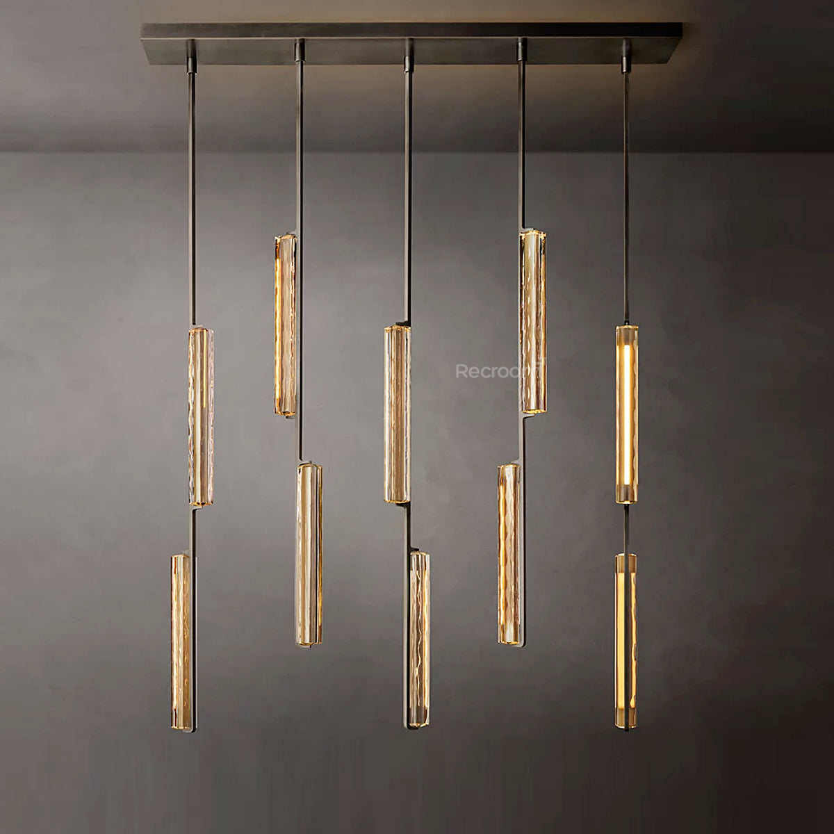 Auduben Crystal Linear Chandelier 54"