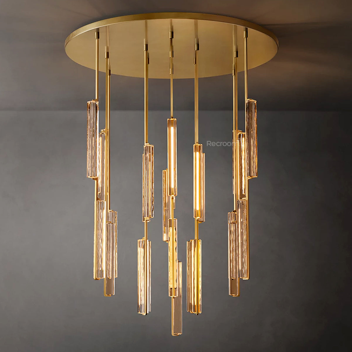 Auduben Crystal Round Chandelier 56"