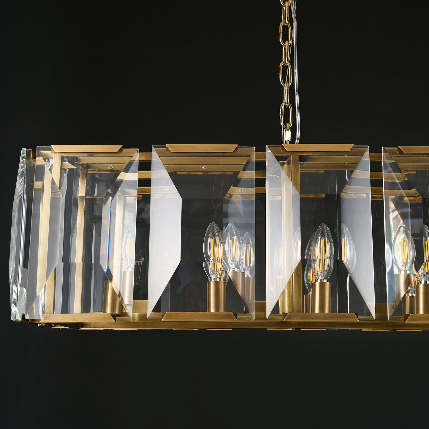 Harllow Multi Crystal Rectangular Chandelier 42“ 54” 62“ 74”