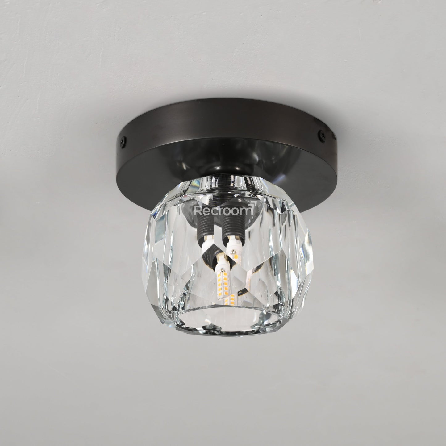 Boulew Crystal Glass Petite Flushmount 6"