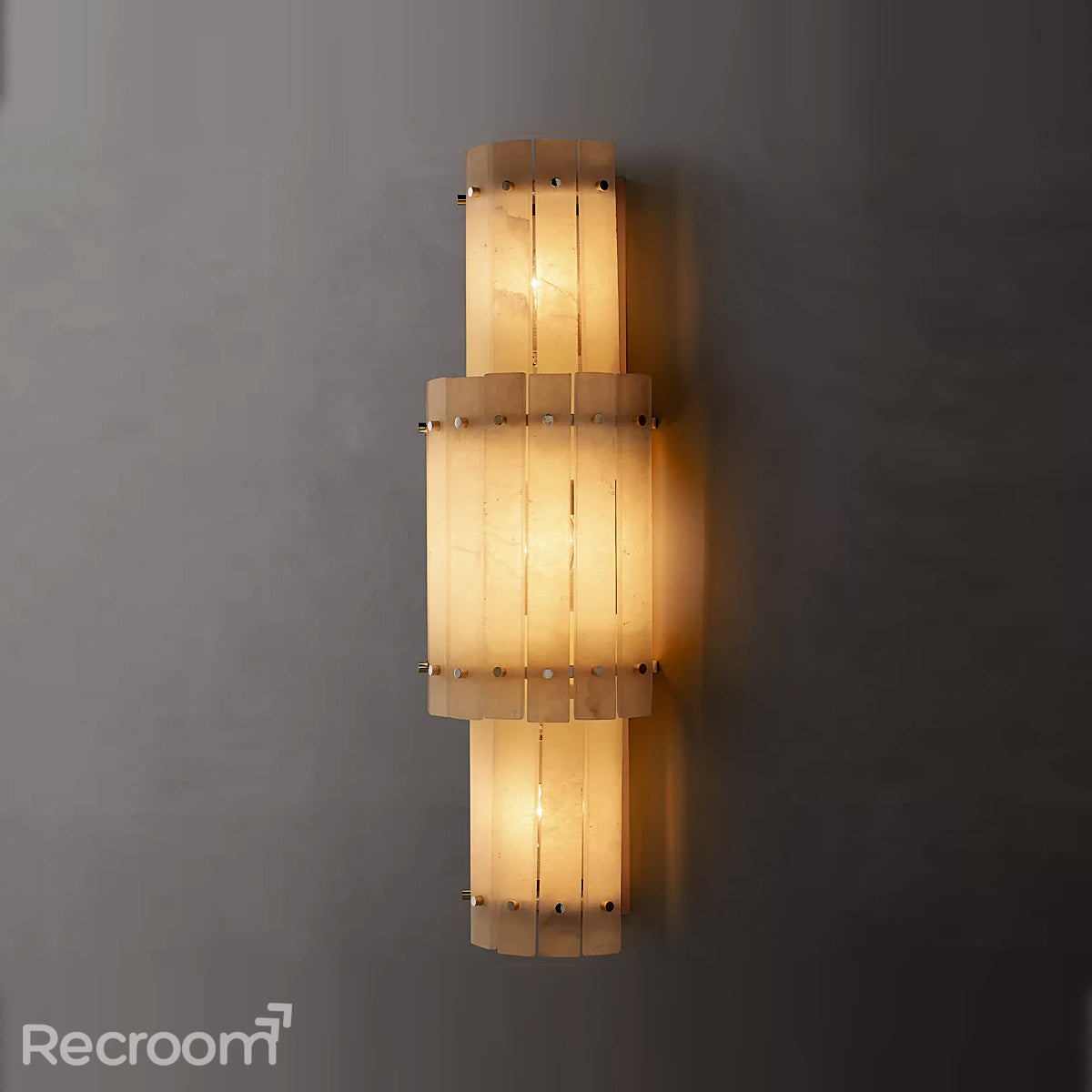 San Marconer Alabaster Grand Round Sconce