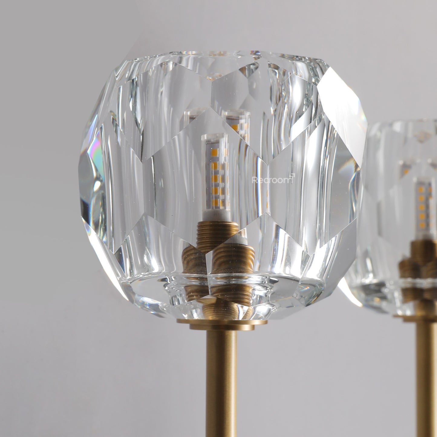 Boulew Crystal Glass Grand Double Sconce 12"